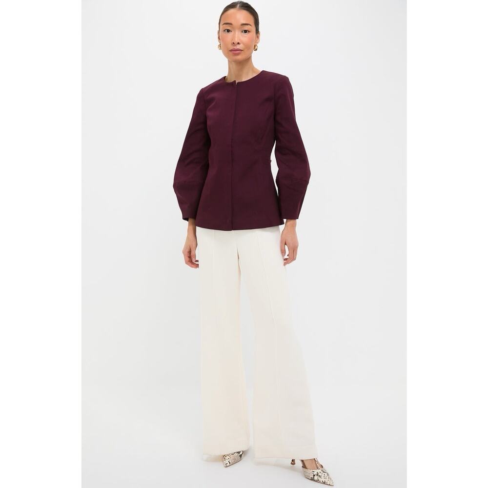 NWT tuckernuck oxblood long sleeve structured rhoda tunic top Jacket Belted 4 - Picture 2 of 4